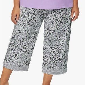 Midnight by Carole Hochman Black and Gray Pajama Pants